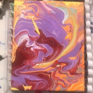 I am selling an 8 x 10 pour painting